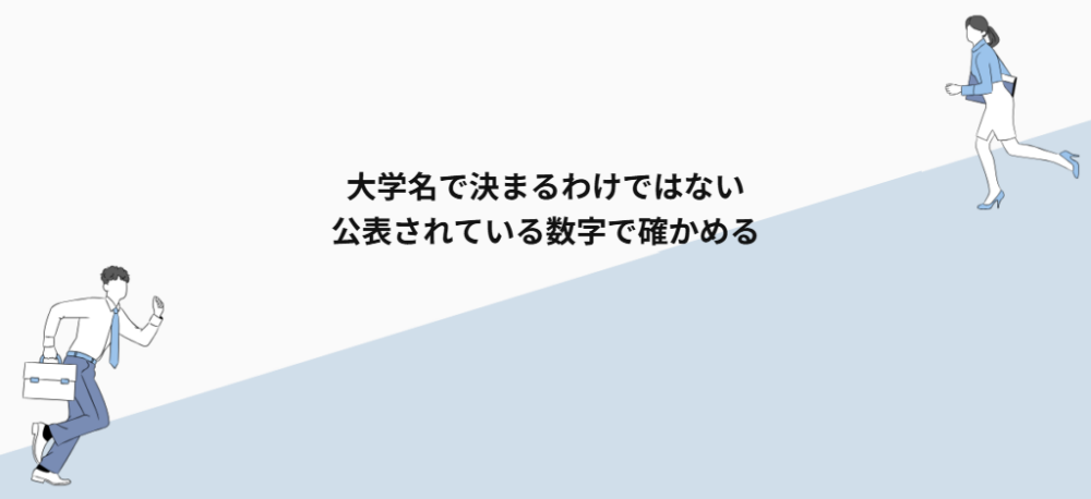 大学名で決まるわけではない｜公表されている数字で確かめる