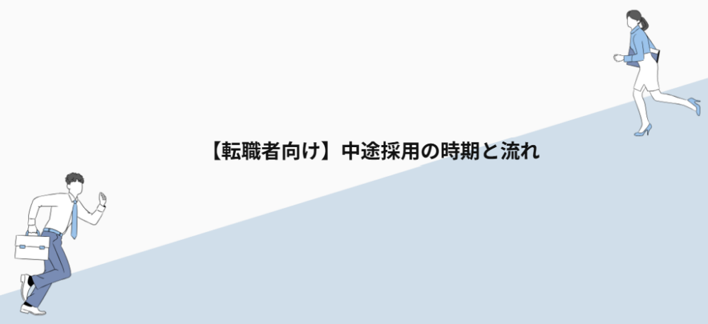 【転職者向け】中途採用の時期と流れ