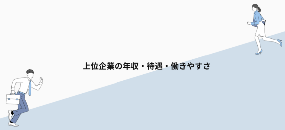 上位企業の年収・待遇・働きやすさ