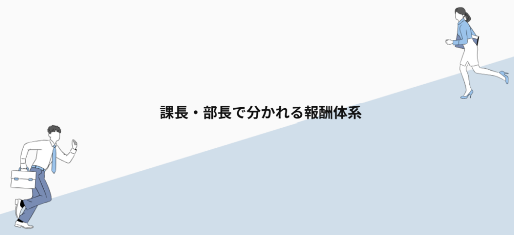 課長・部長で分かれる報酬体系