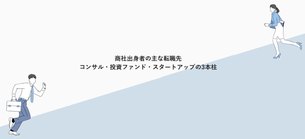 商社出身者の主な転職先|コンサル・投資ファンド・スタートアップの3本柱